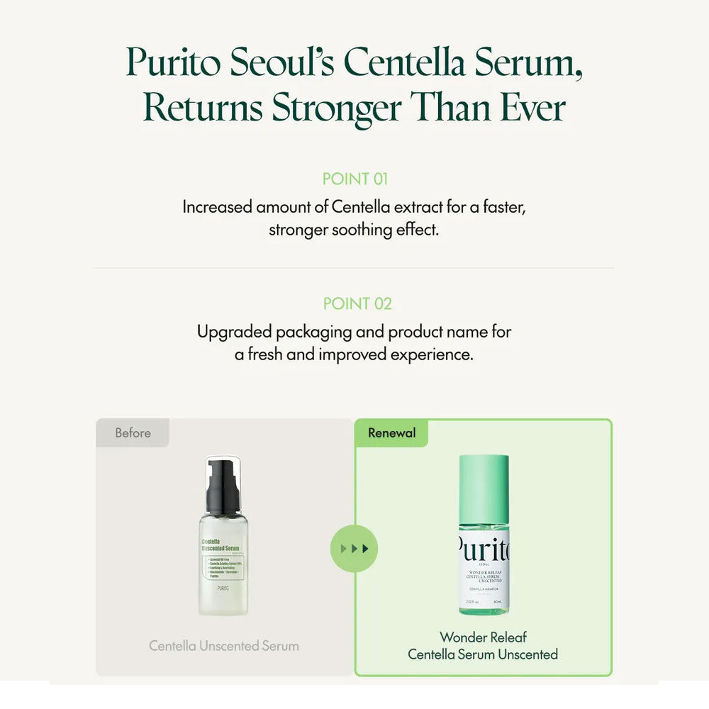 PURITO - Wonder Releaf Centella Serum Unscented - 60ml