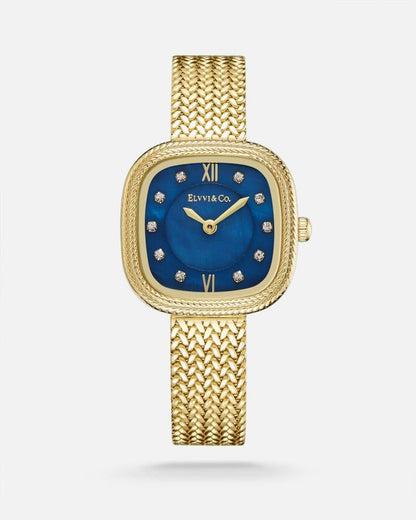 Elvvi & Co Women's Watch Gold/Blue