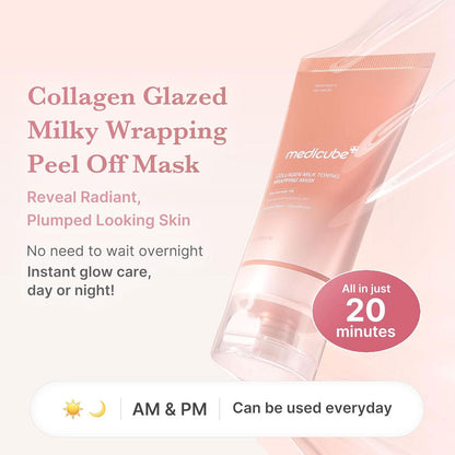 MEDICUBE - Collagen Milk Toning Wrapping Mask - 75ml