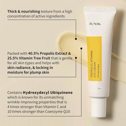 iUNIK - Propolis Vitamin Eye Cream - 30ml