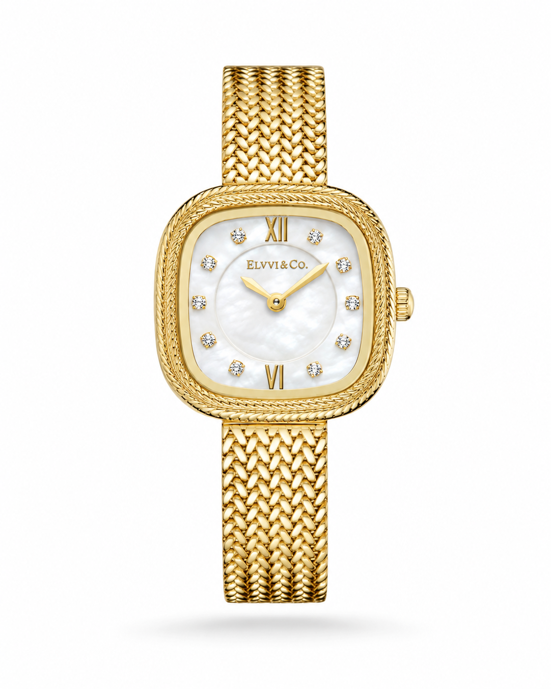 Elvvi & Co Women's Watch Gold/White
