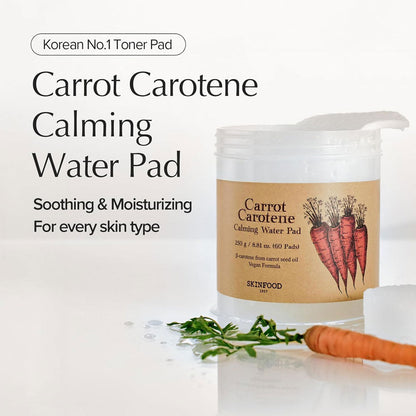 SKINFOOD - Carrot Carotene Calming Water Pad - 60 Pads