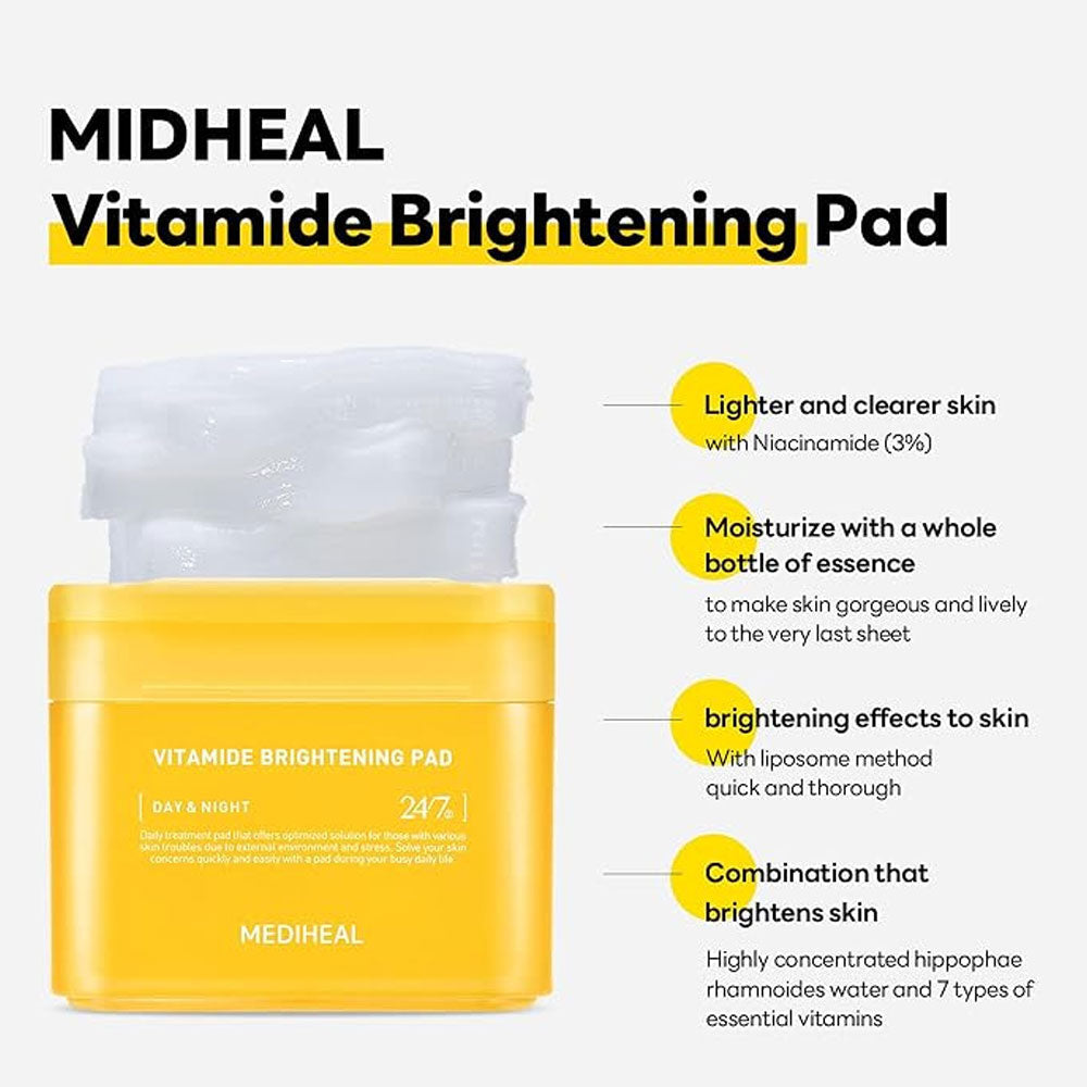 MEDIHEAL Vitamide Brightening Pads (Pack of 100)
