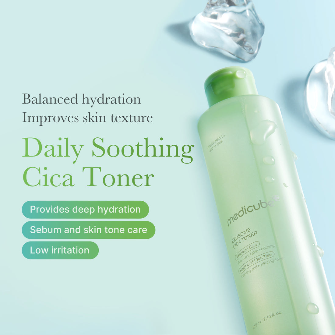 MEDICUBE - Exosome Cica Calming Toner - 210ml