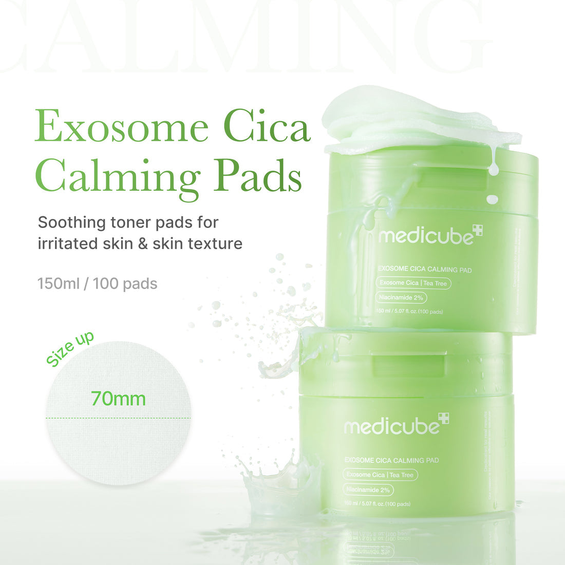 MEDICUBE - Exosome Cica Calming Toner Pads