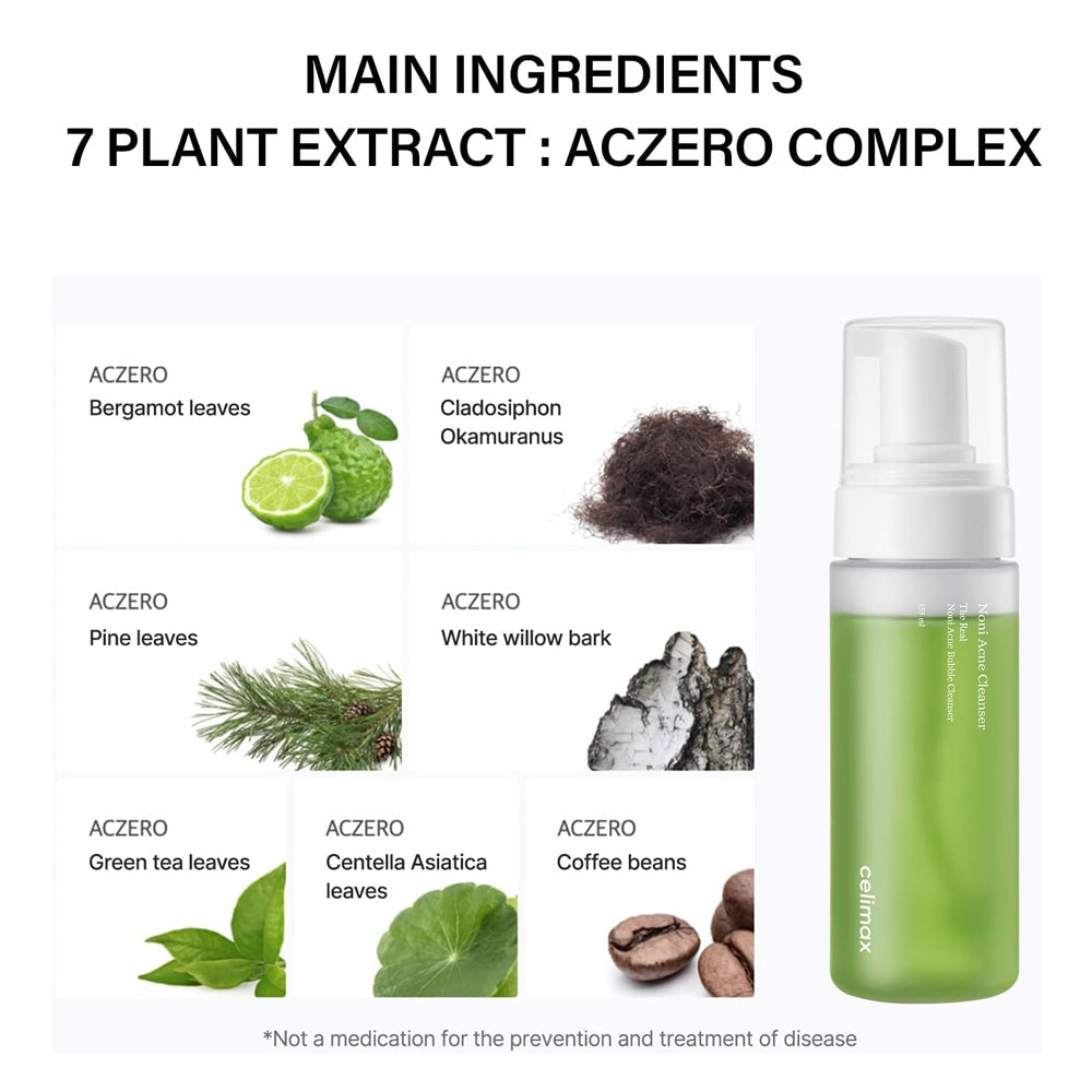 CELIMAX - The Real Noni Acne Bubble Cleanser - 155ml