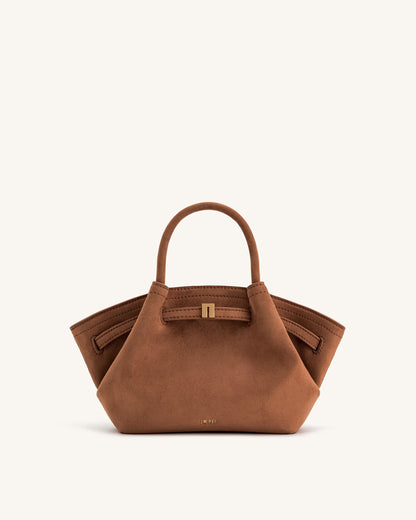 JWPIEI - Hana Mini Faux Suede Tote Bag - BROWN