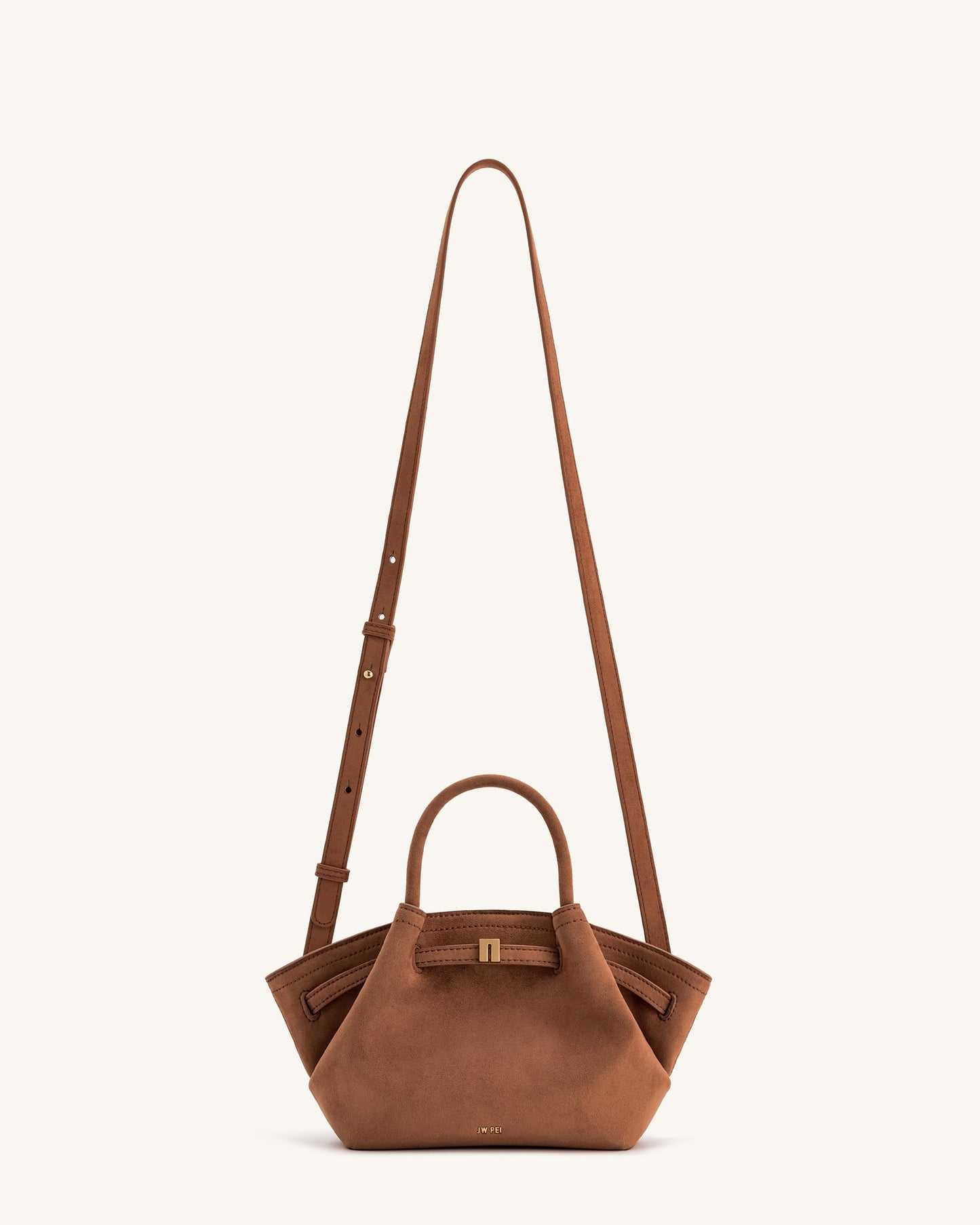 JWPIEI - Hana Mini Faux Suede Tote Bag - BROWN