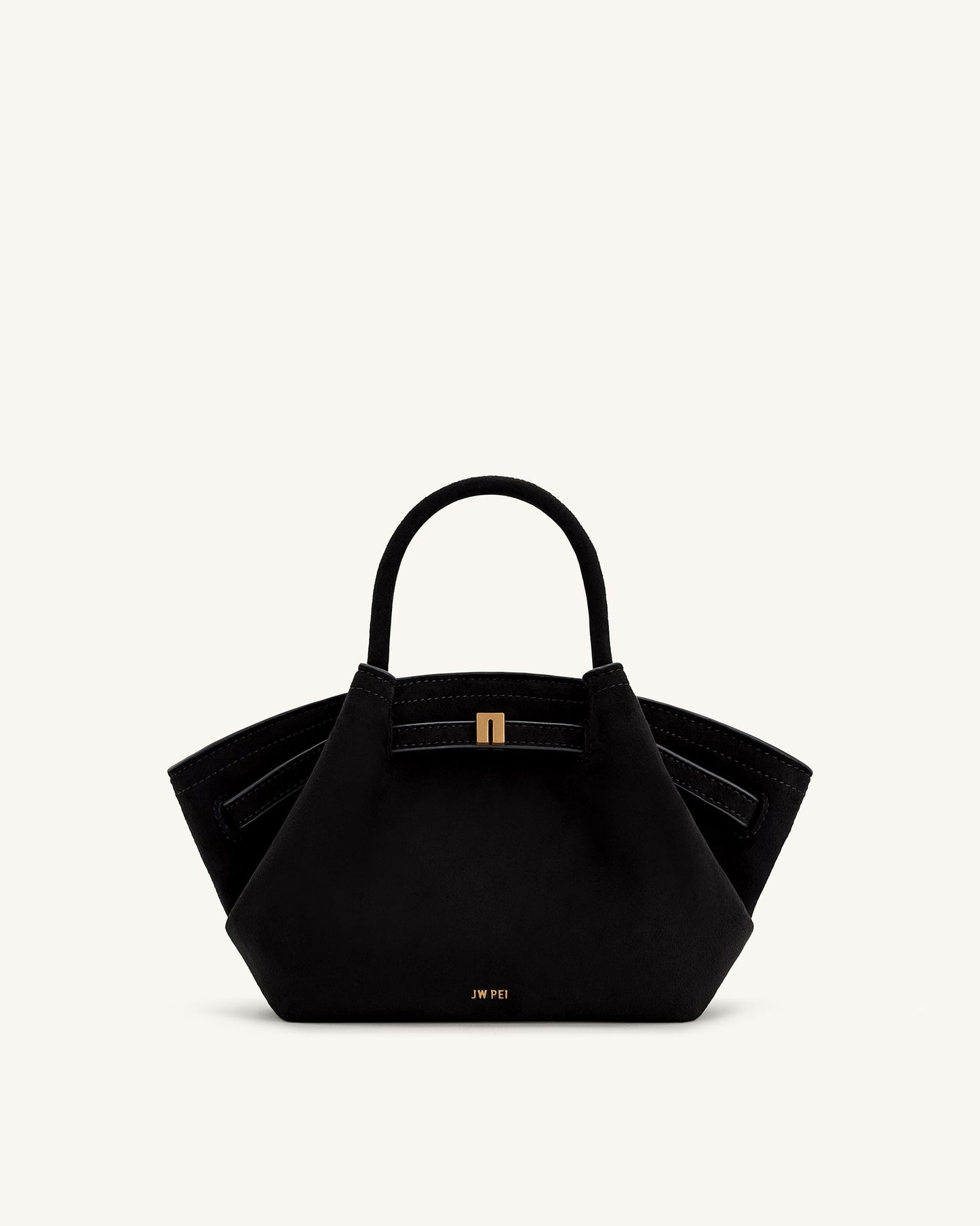 JWPEI - Hana Mini Faux Suede Tote Bag - BLACK