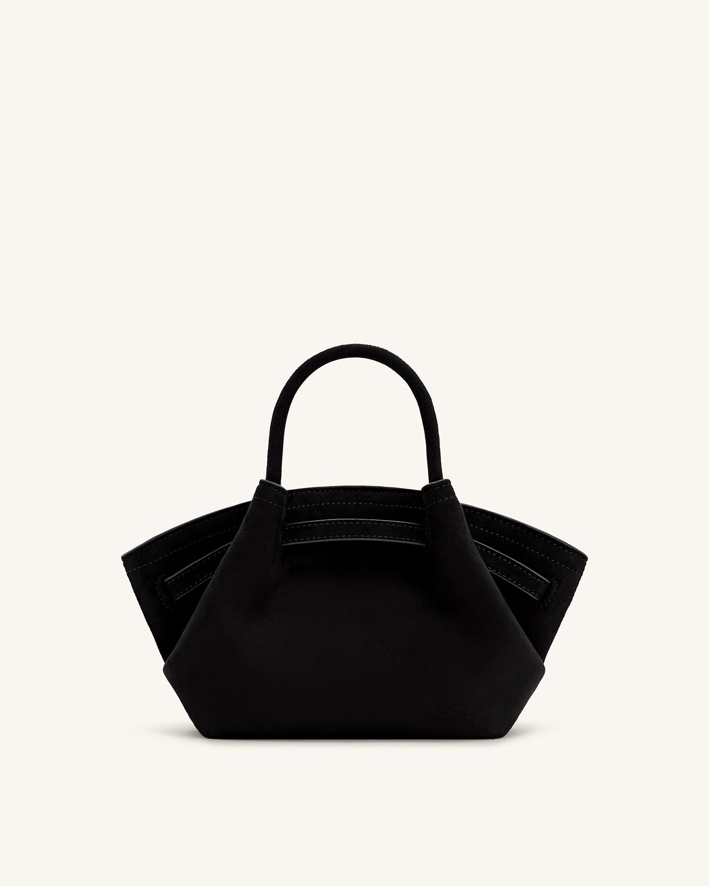 JWPEI - Hana Mini Faux Suede Tote Bag - BLACK