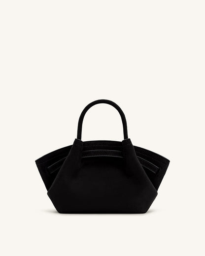 JWPEI - Hana Mini Faux Suede Tote Bag - BLACK
