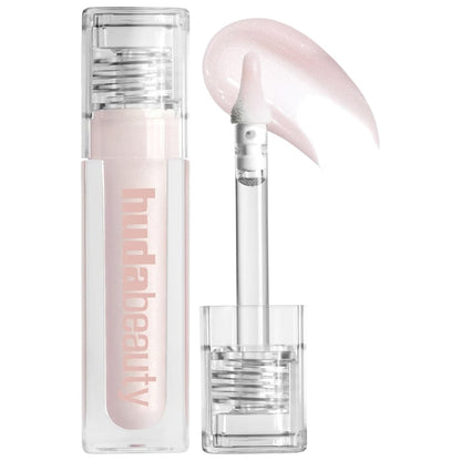 HUDA BEAUTY - Icy Nude FAUXFILLER Lip Gloss - SHE GLITZY