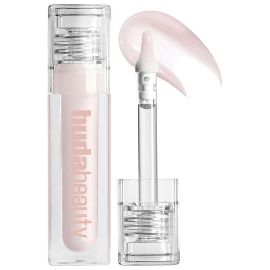 HUDA BEAUTY - Icy Nude FAUXFILLER Lip Gloss - SHE GLITZY