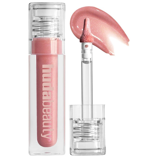 HUDA BEAUTY - Icy Nude FAUXFILLER Lip Gloss - SHE FLIRTY