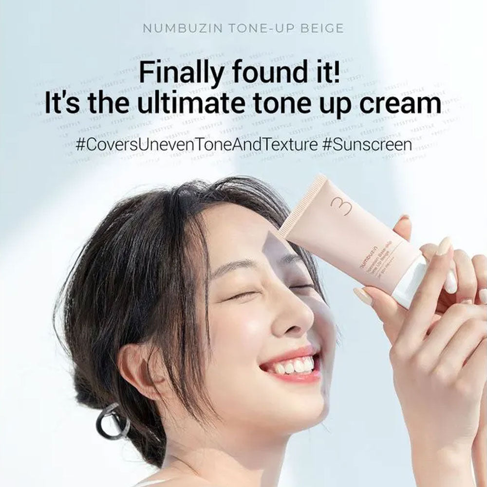 NUMBUZIN - No.3 Porcelain Base-skip Tone Up Beige - 50ml