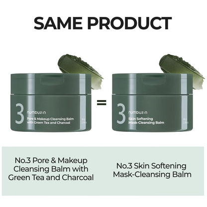 NUMBUZIN - No.3 Pore & Makeup Cleansing Balm With Green Tea And Charcoal - 85g