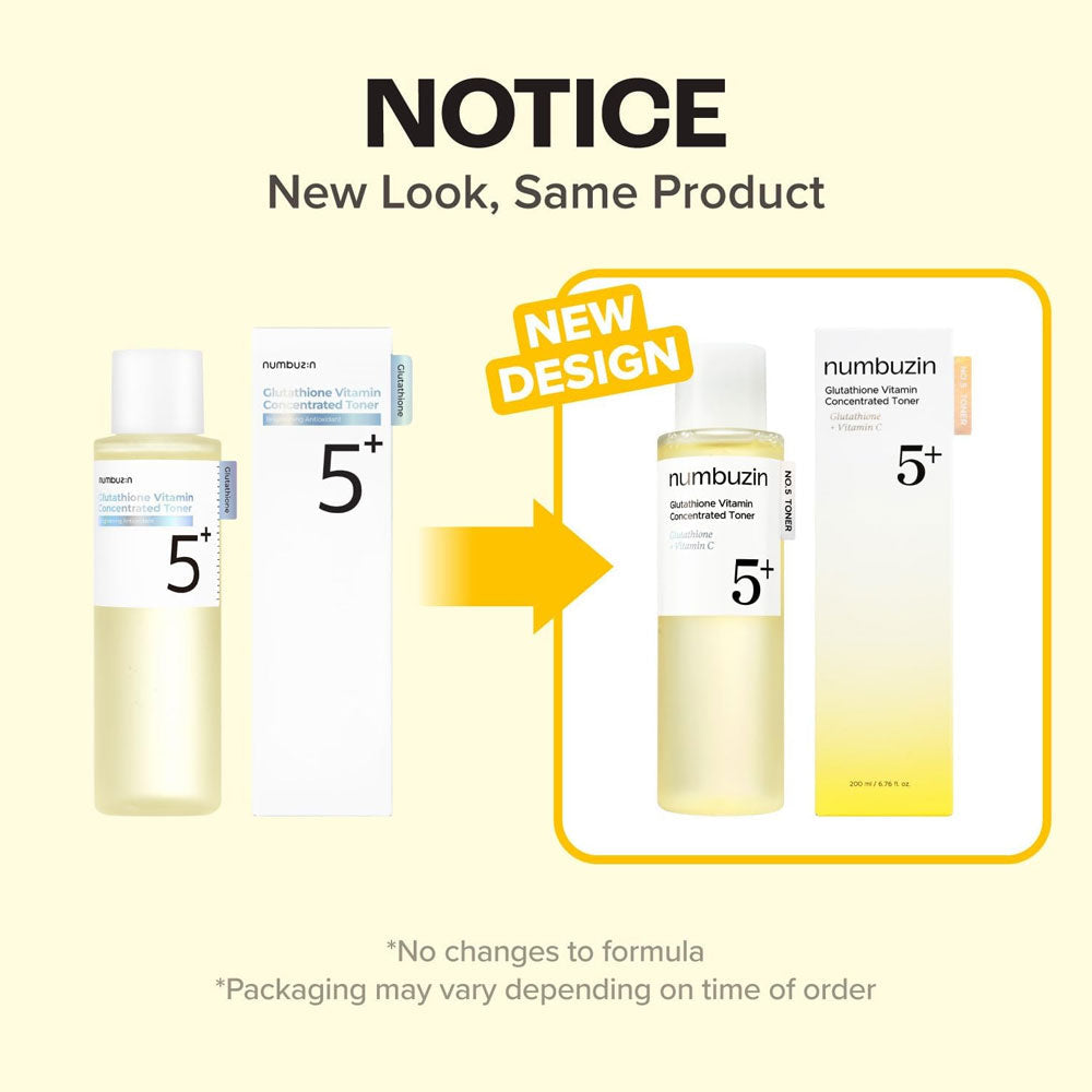 NUMBUZIN - No.5+ Glutathione Vitamin Boosting Essential Toner - 200ml