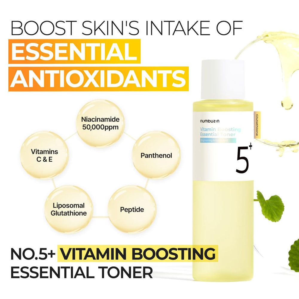 NUMBUZIN - No.5+ Glutathione Vitamin Boosting Essential Toner - 200ml