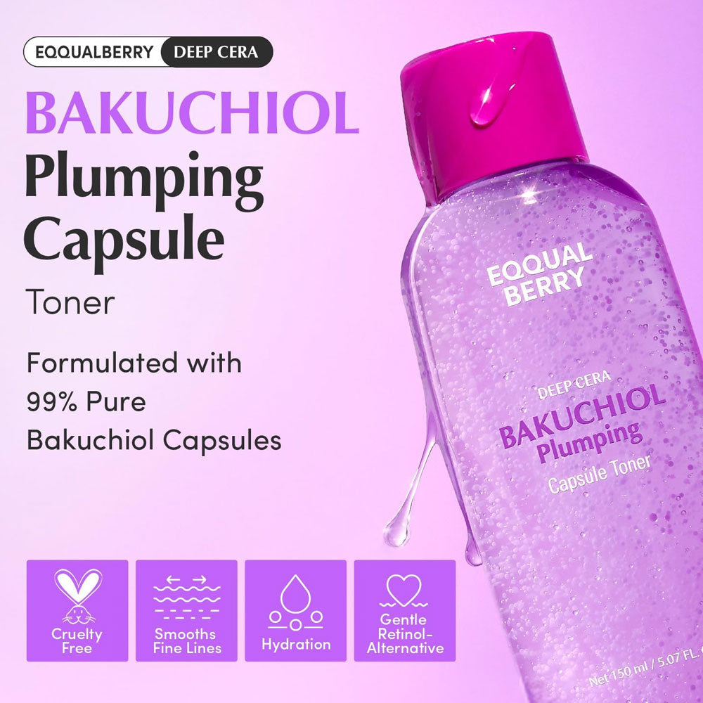 EQQUALBERRY - Bakuchiol Plumping Capsule Toner - 150ml