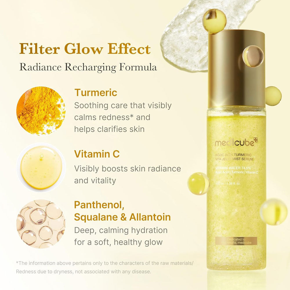 MEDICUBE - Kojic Acid Turmeric Vita Jelly Mist Serum - 100ml