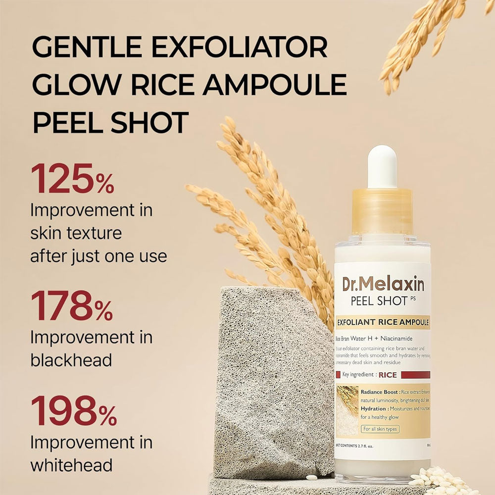 Dr.MELAXIN - Peel Shot Exfoliant White Rice Ampoule - 80ml