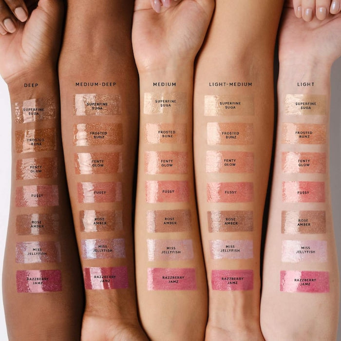 FENTY BEAUTY - by Rihanna 
Gloss Bomb Oil Luminizing Lip Oil 'N Gloss - MISS JELLYFISH - sparkling icy lilac