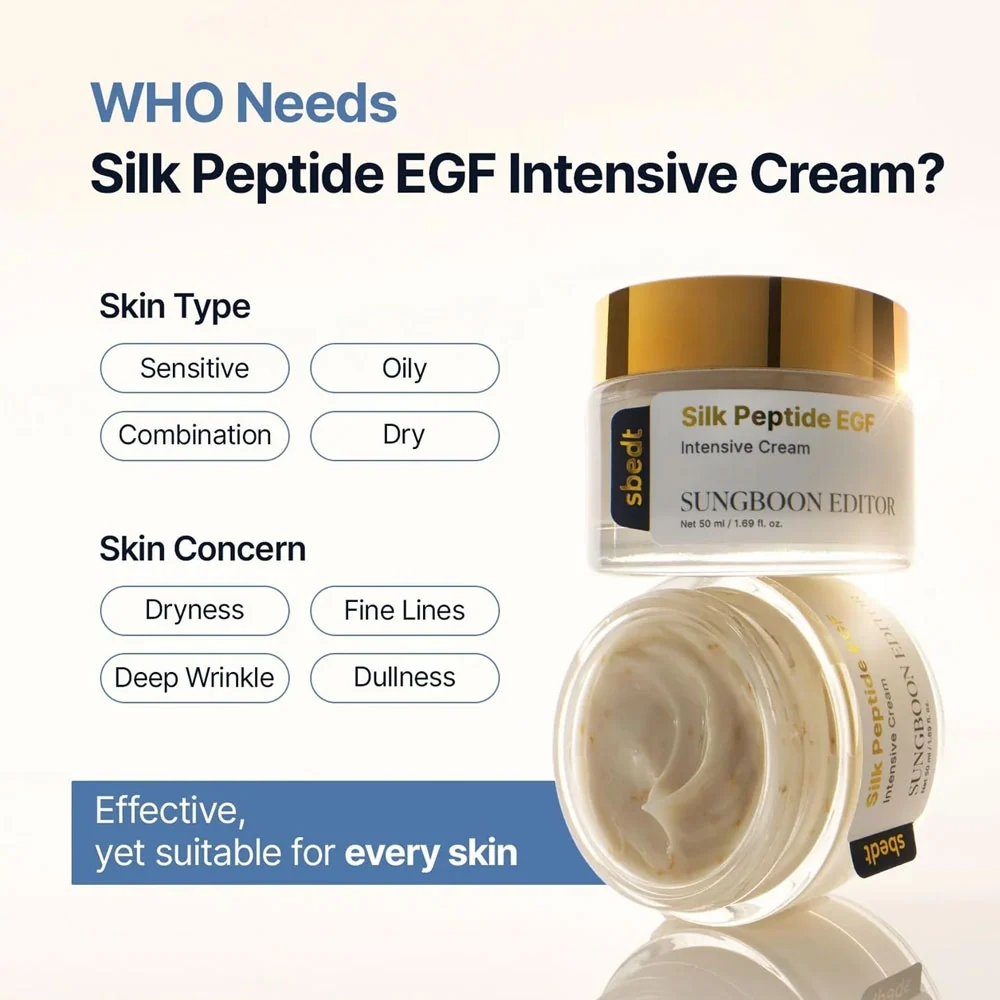 SUNGBOON EDITOR - Silk Peptide EGF Intensive Cream - 50ml
