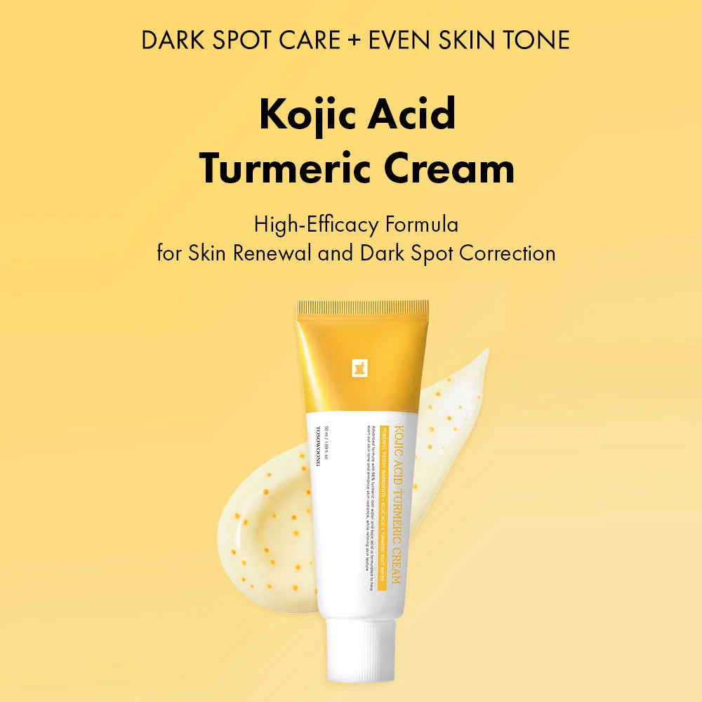 TOSOWOONG - Kojic Acid Turmeric Cream for Dark Spots & Hyperpigmentation - 50ml